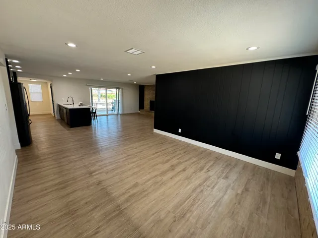 a view of livingroom with kitchen