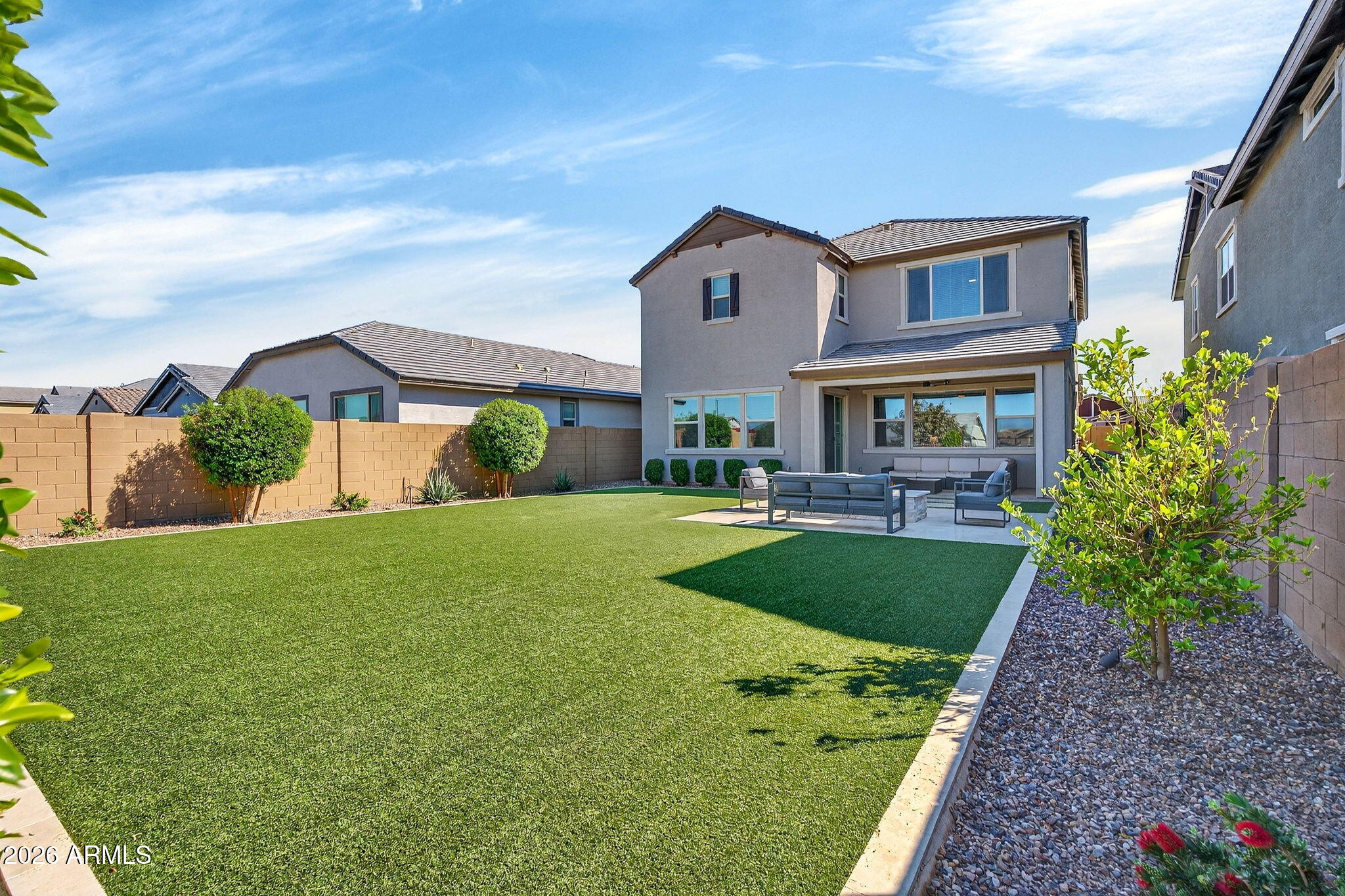 4112 East Appaloosa Road Gilbert, AZ 85296 - Photo 45 of 66 a front view of a house with garden