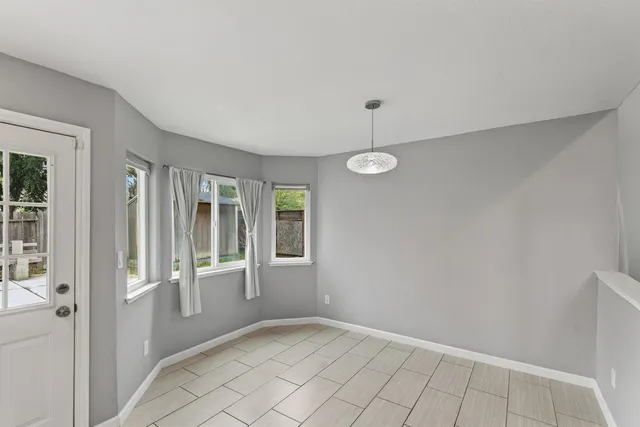 an empty room with closet