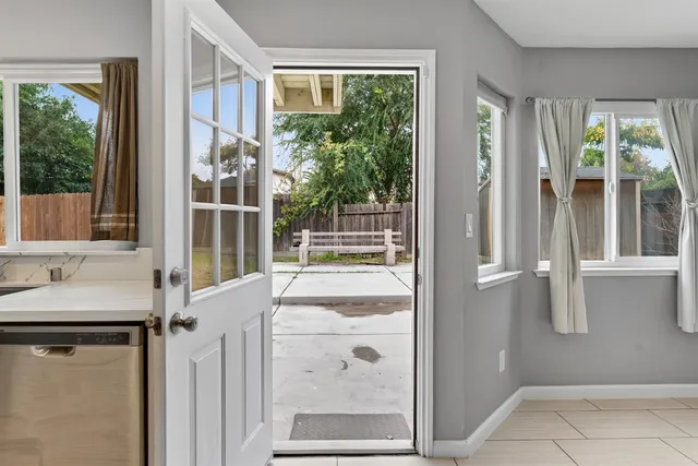a house with a garden space