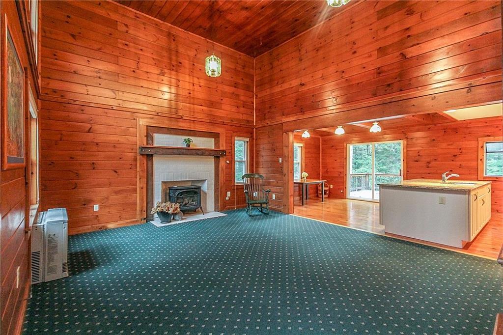189 Biscay Road Damariscotta, ME 04543 - Photo 5 of 35 Living room with cathedral ceilings...