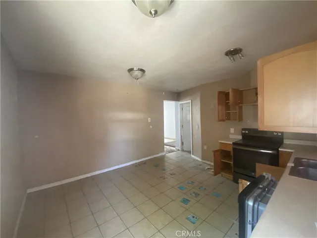 a view of a hallway with workspace