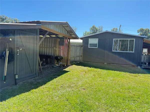 a house view with a garden space