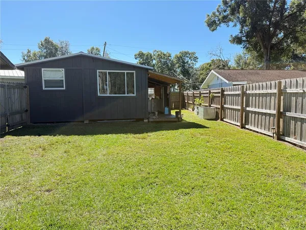 a backyard of a house