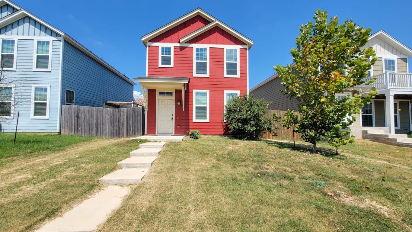 View of front of home featuring board and batten siding