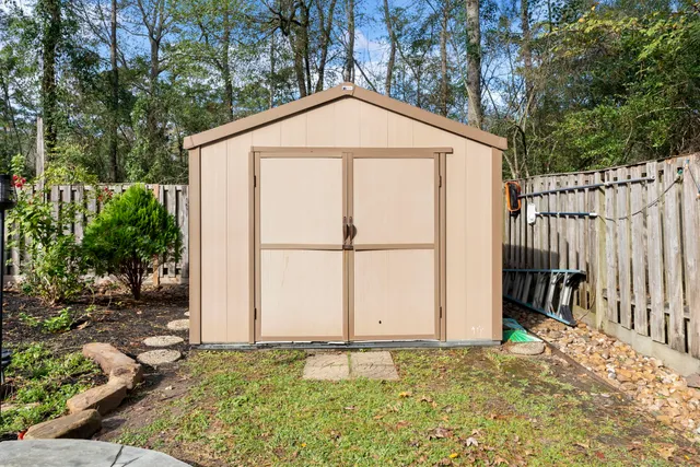 a backyard of a house