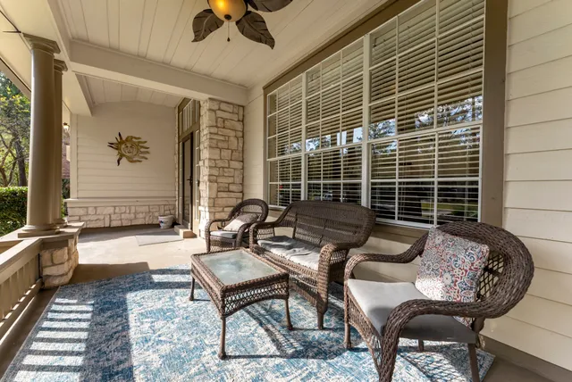 a outdoor space with patio furniture