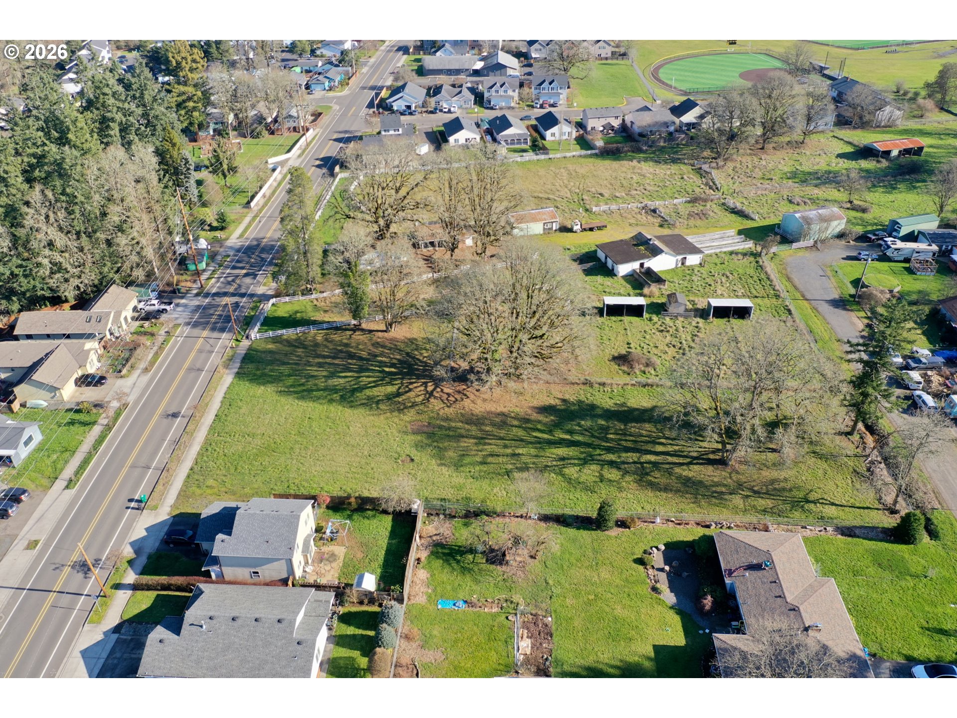 2695 Gable Road St. Helens, OR 97051 - Photo 5 of 8 an aerial view of residential houses with outdoor space