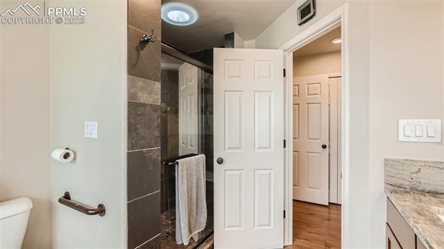 4710 Sandstone Road Monument, CO 80132 - Photo 17 of 28 Slate shower with double heads