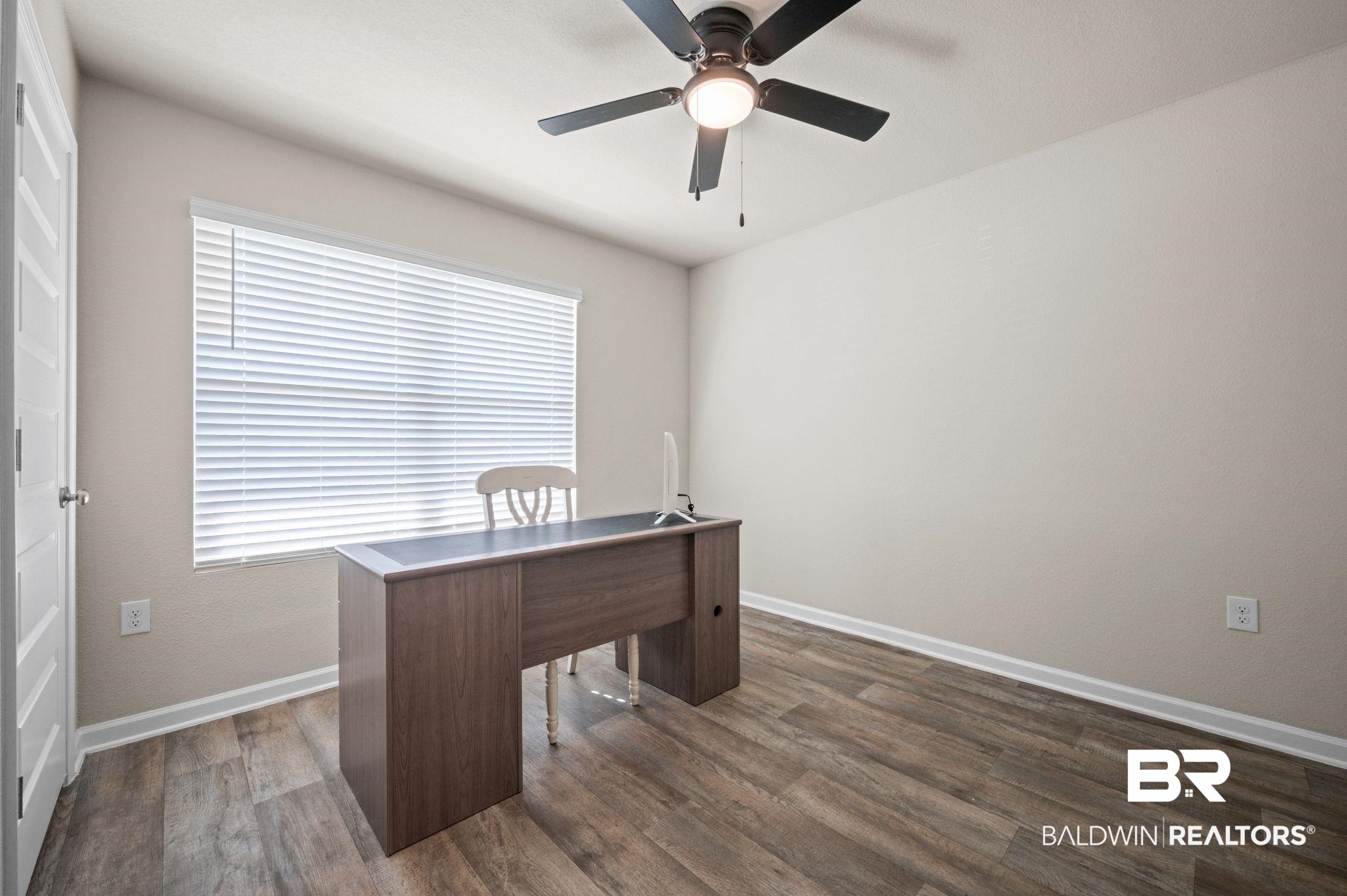 10306 Brodick Loop Spanish Fort, AL 36527 - Photo 23 of 35 Home office featuring dark hardwood / wood-style floors and ceiling fan