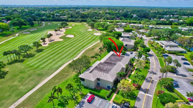 a view of a park with a slide