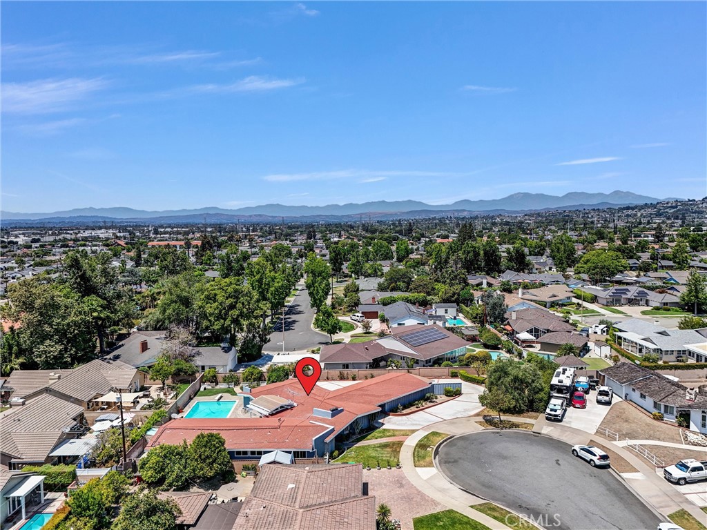 994 North Cleveland Street Orange, CA 92867 - Photo 45 of 53 an aerial view of a houses with a swimming pool