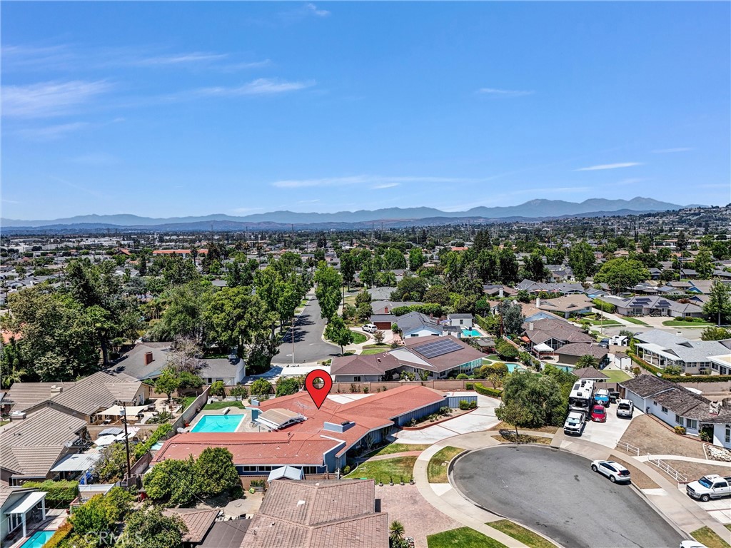 994 North Cleveland Street Orange, CA 92867 - Photo 45 of 53 an aerial view of a houses with a swimming pool