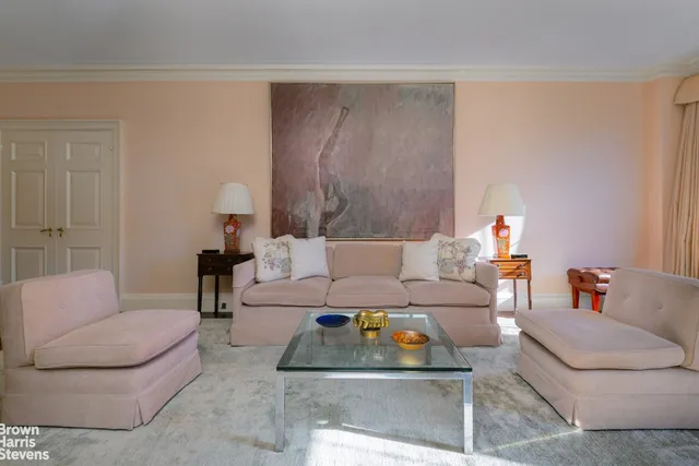 a living room with furniture and a couch