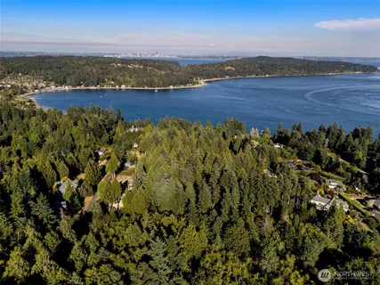 a view of a city with ocean view