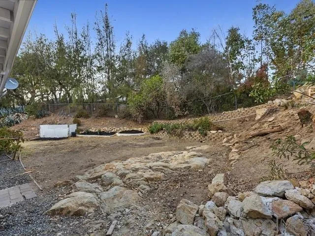 6460 Rainbow Heights Road Fallbrook, CA 92028 - Photo 29 of 38 a view of a dry yard with trees