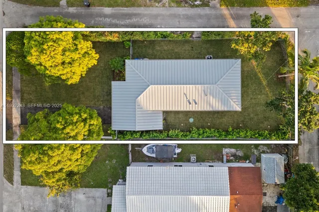 an aerial view of multiple house