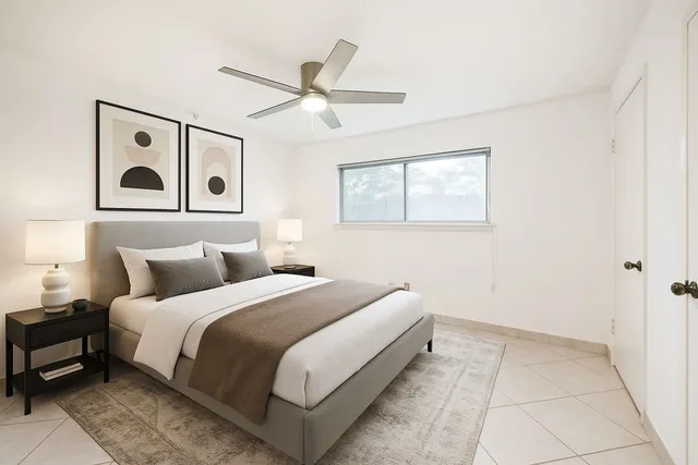 an empty room with a window