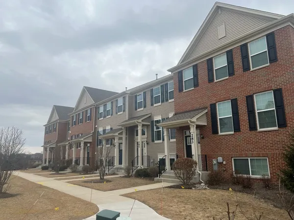 a front view of a building