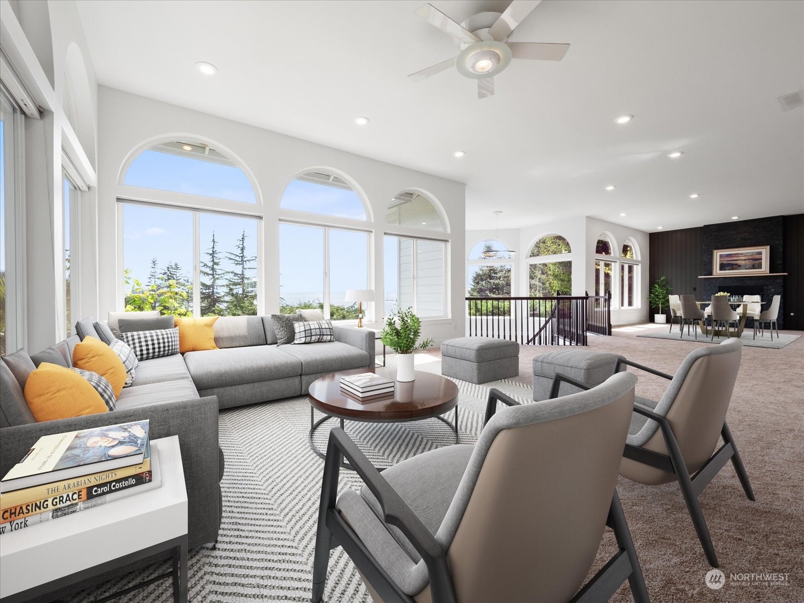 4191 Islander Way Anacortes, WA 98221 - Photo 3 of 40 a living room with furniture and a large window