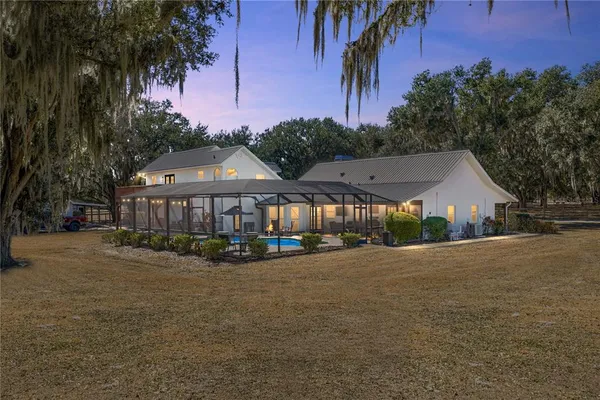 a view of porch with wooden floor