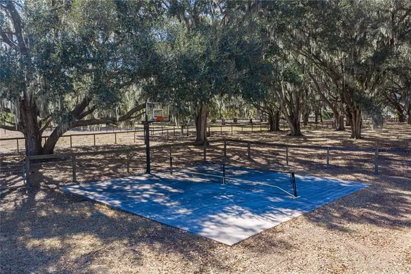 a view of a chairs and table in the patio