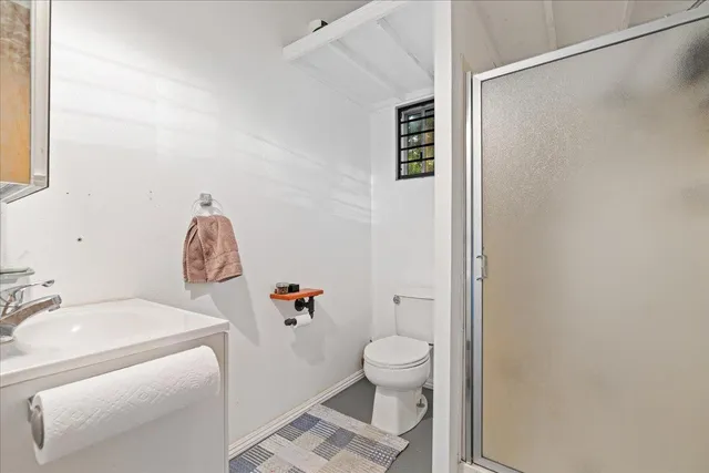 a view of a ocean with a building