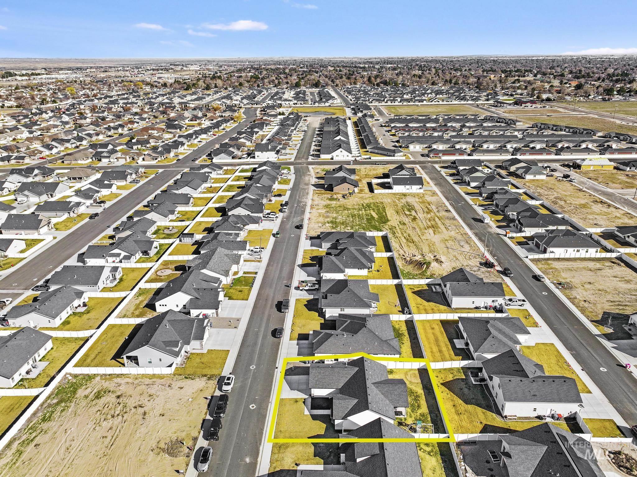 1231 Frank Henry Road Twin Falls, ID 83301 - Photo 45 of 48 Aerial overview of property's location featuring nearby suburban area and property boundaries highlighted