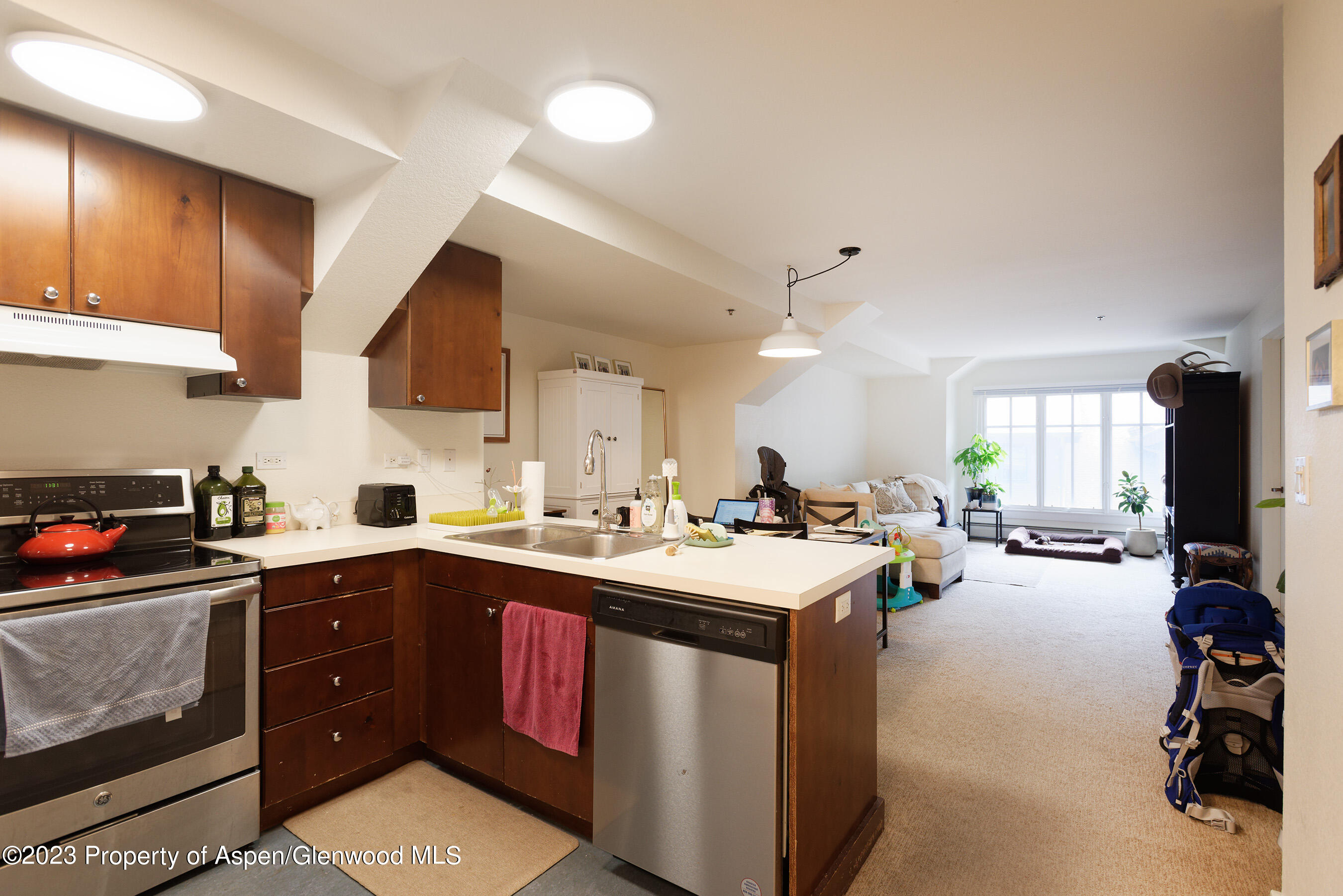 115 Boomerang Road, Unit 5401 Aspen, CO 81611 - Photo 2 of 7 a kitchen with a sink a stove and cabinets