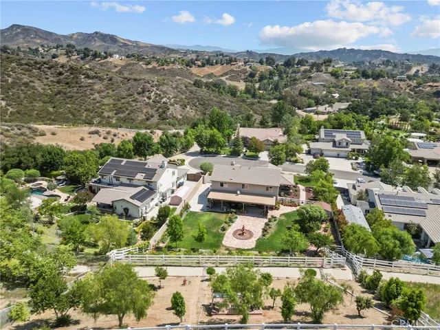 an aerial view of multiple house