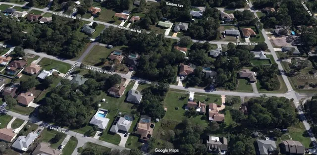 an aerial view of multiple house