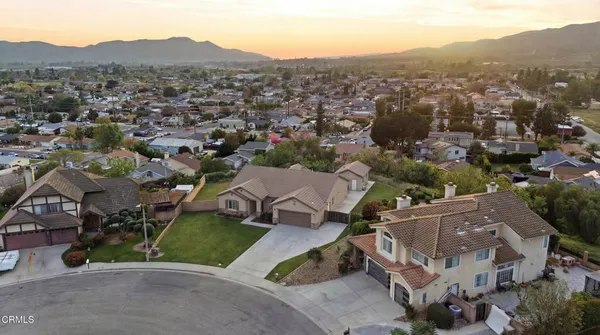 an aerial view of multiple house