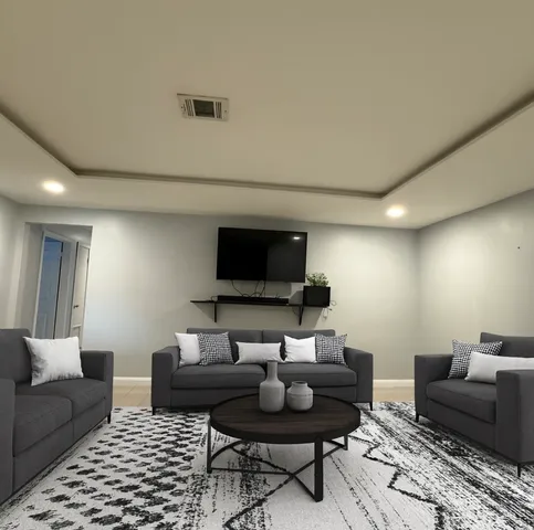 a kitchen with a sink stove and refrigerator