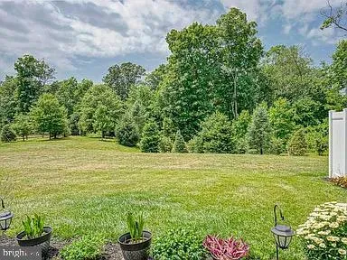 a view of a yard with an outdoor space