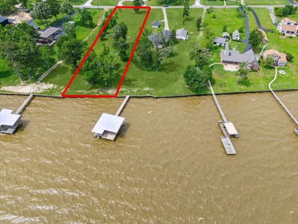 a view of a lake view with a large trees