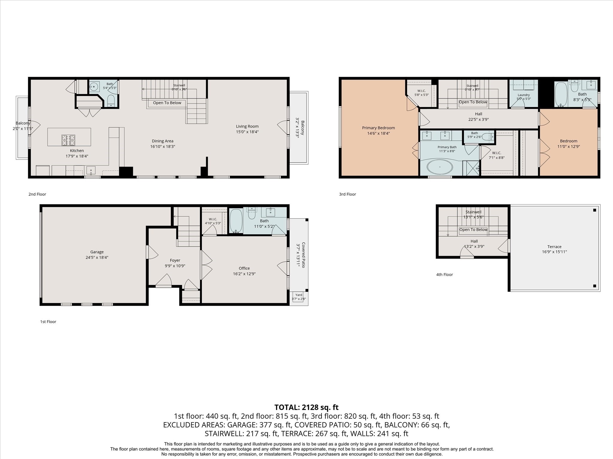1915 Spring Street Houston, TX 77007 - Photo 40 of 40 Floor plan - all levels