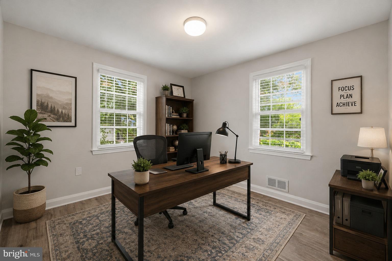 405 Sycamore Road Linthicum Heights, MD 21090 - Photo 9 of 45 Bedroom/Office this photo is AI Virtually Staged