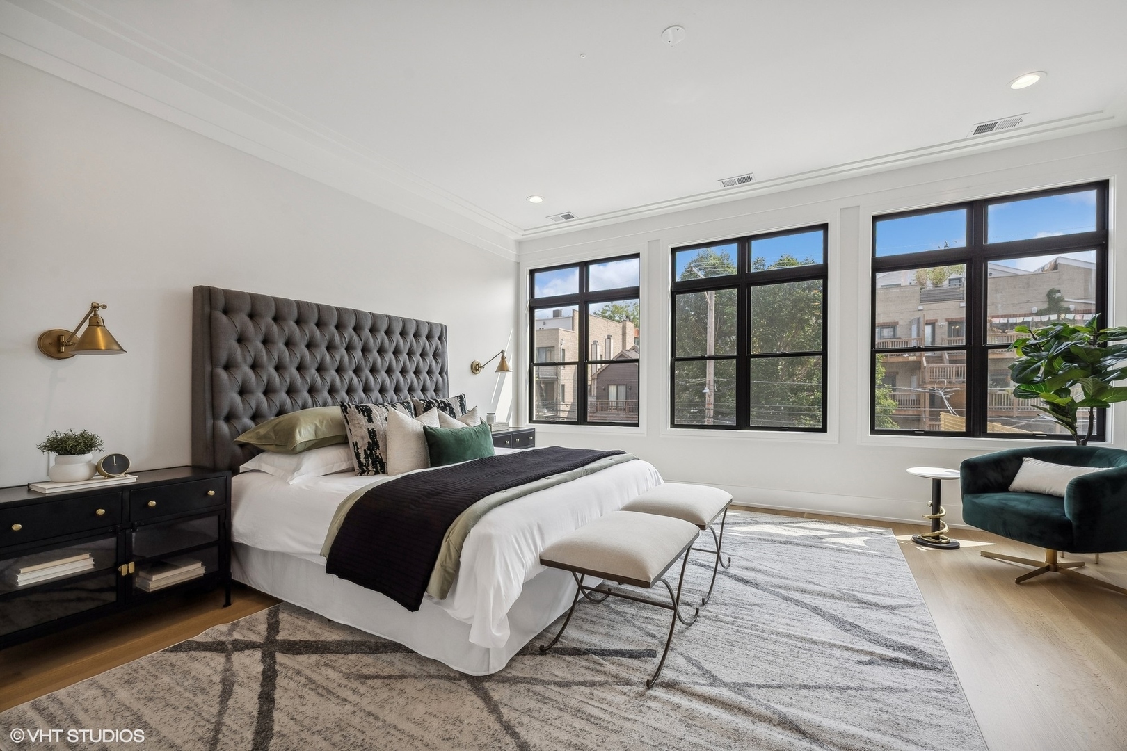 1413 North Mohawk Street Chicago, IL 60610 - Photo 20 of 51 a bedroom with a bed and a large window