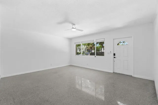 an empty room with a window