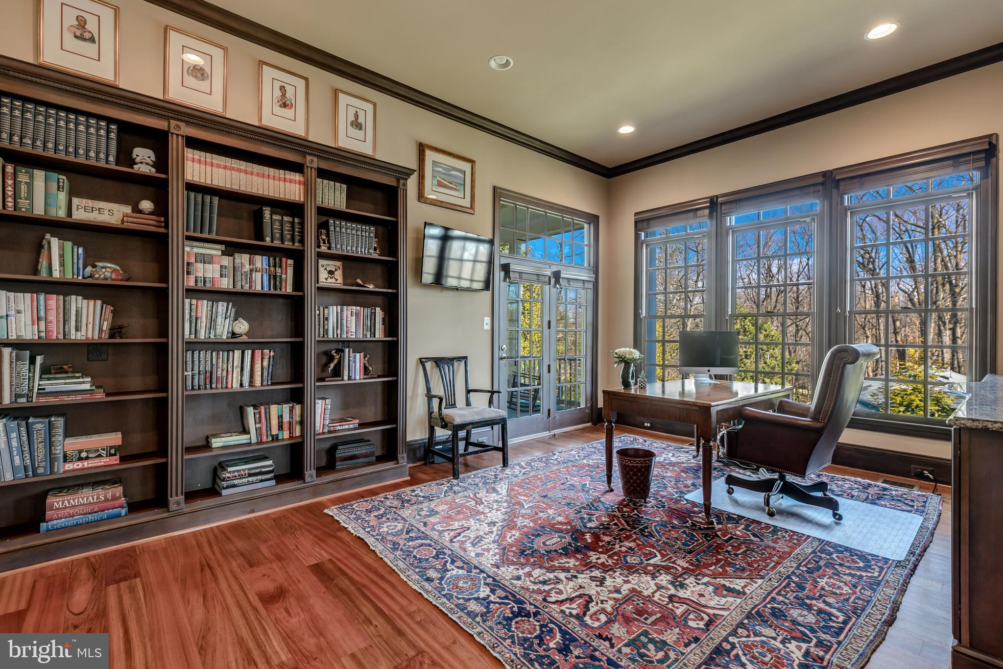 8429 Brook Road McLean, VA 22102 - Photo 13 of 48 Private Library with Walls of Built-In's