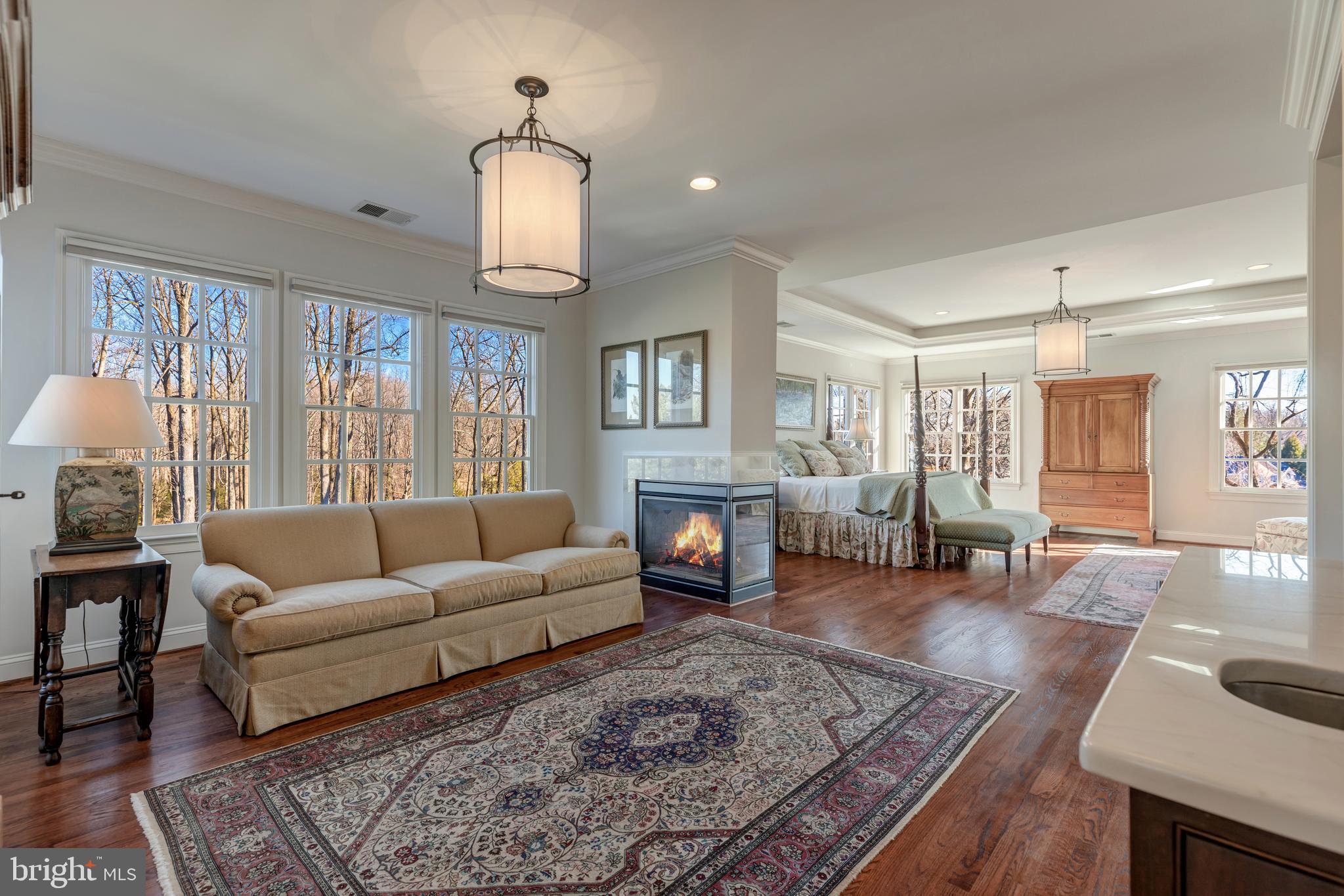 8429 Brook Road McLean, VA 22102 - Photo 18 of 48 Master Sitting Rom with Wet Bar & Fireplace