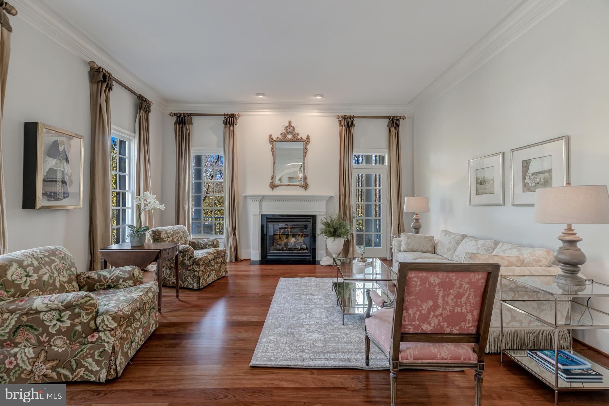 8429 Brook Road McLean, VA 22102 - Photo 3 of 48 Formal Living Room with Gas Fireplace