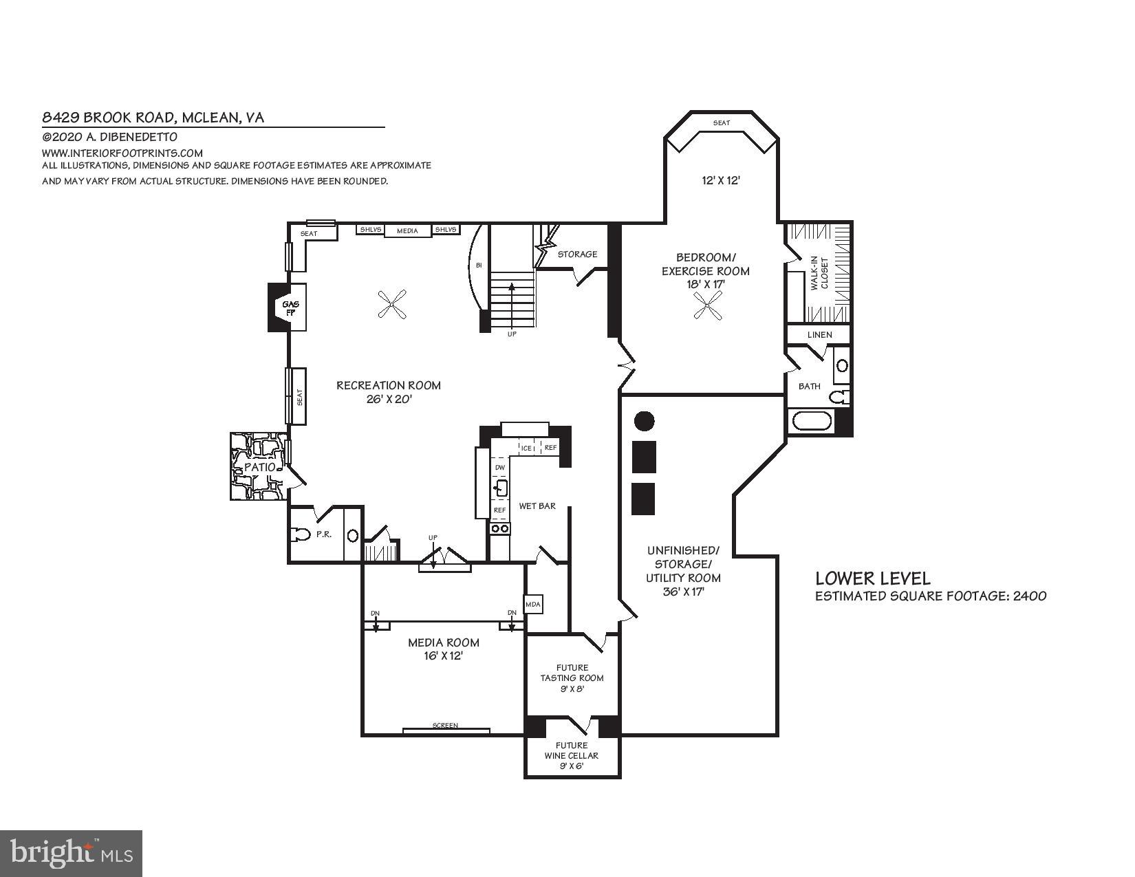 8429 Brook Road McLean, VA 22102 - Photo 48 of 48 Lower Level Floorplan