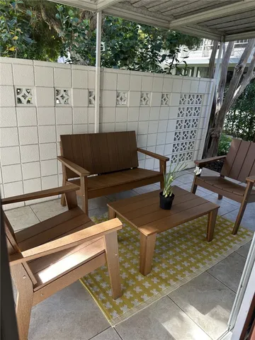 a view of outdoor space with seating area