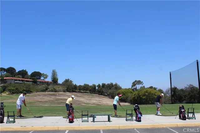a view of a street with potted plants