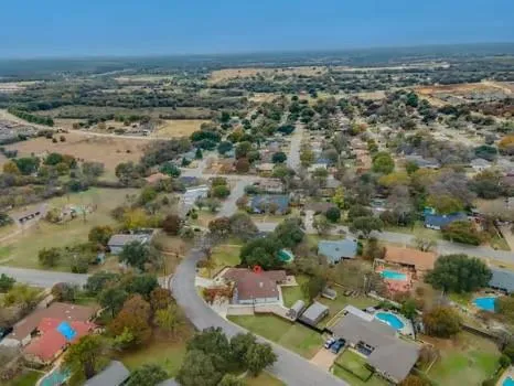 an aerial view of multiple house
