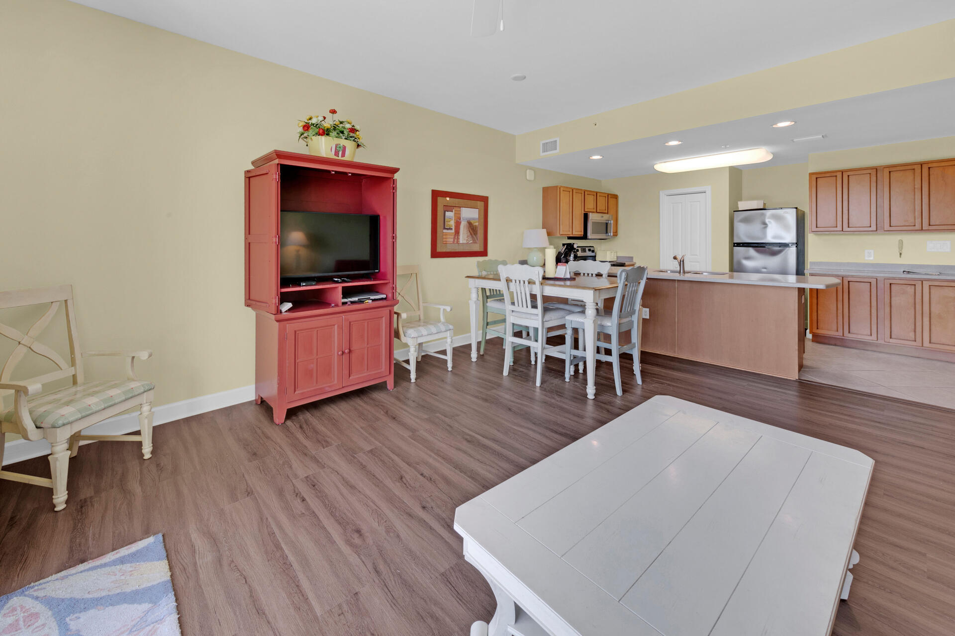 548 Sandy Cay Drive, Unit 309 Miramar Beach, FL 32550 - Photo 24 of 47 a view of a livingroom with furniture and a flat screen tv