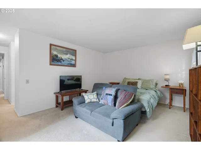 a living room with furniture and a couch