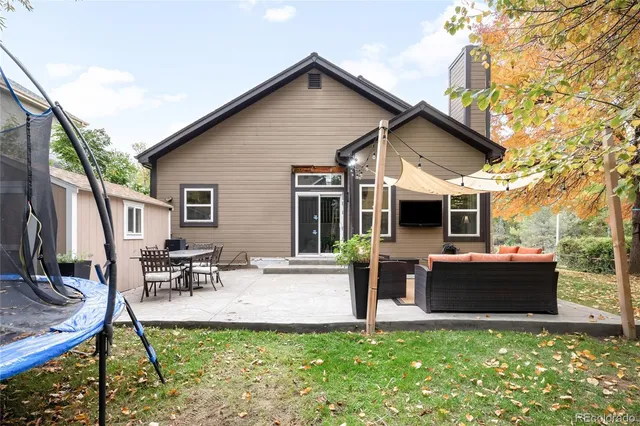 a view of a house with patio