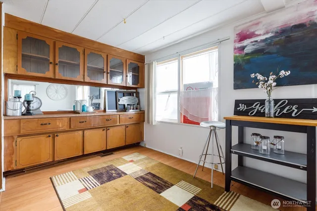 a room with furniture